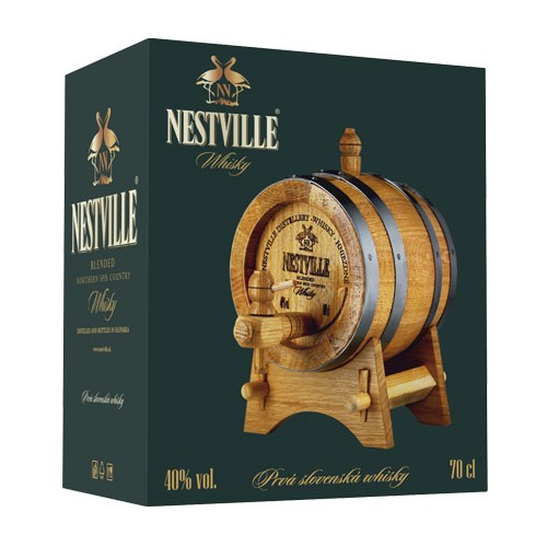 Nestville Whisky drevený súdok 40% 0,7 l