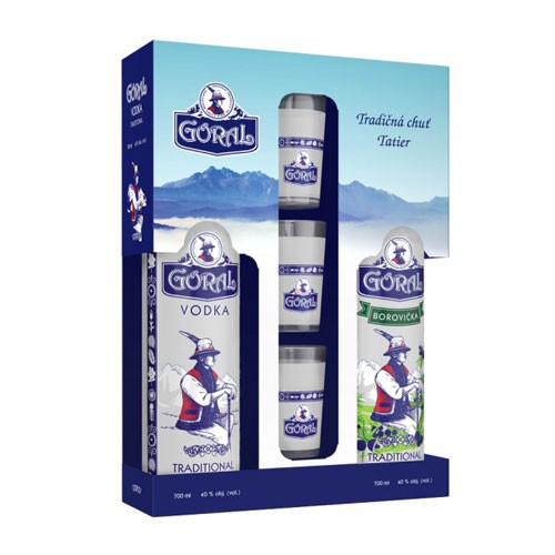 Goral Vodka + Borovička 40% + 40% 2x0, 7l