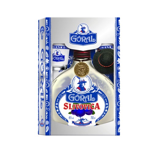 Goral Slivovica v kartóniku + 2 poháre 40% 0,7l