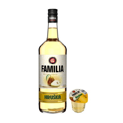 FAMILIA Hruška 38% 1 l; 0,5 l; 0,04 l