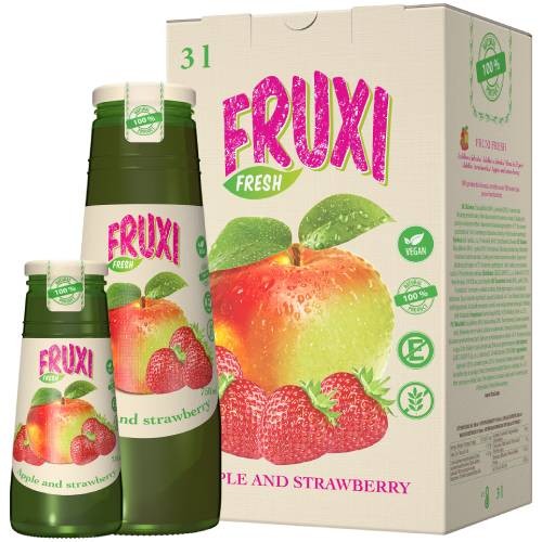 FRUXI FRESH jalbko a jahoda 0,75 l, 0,25 l